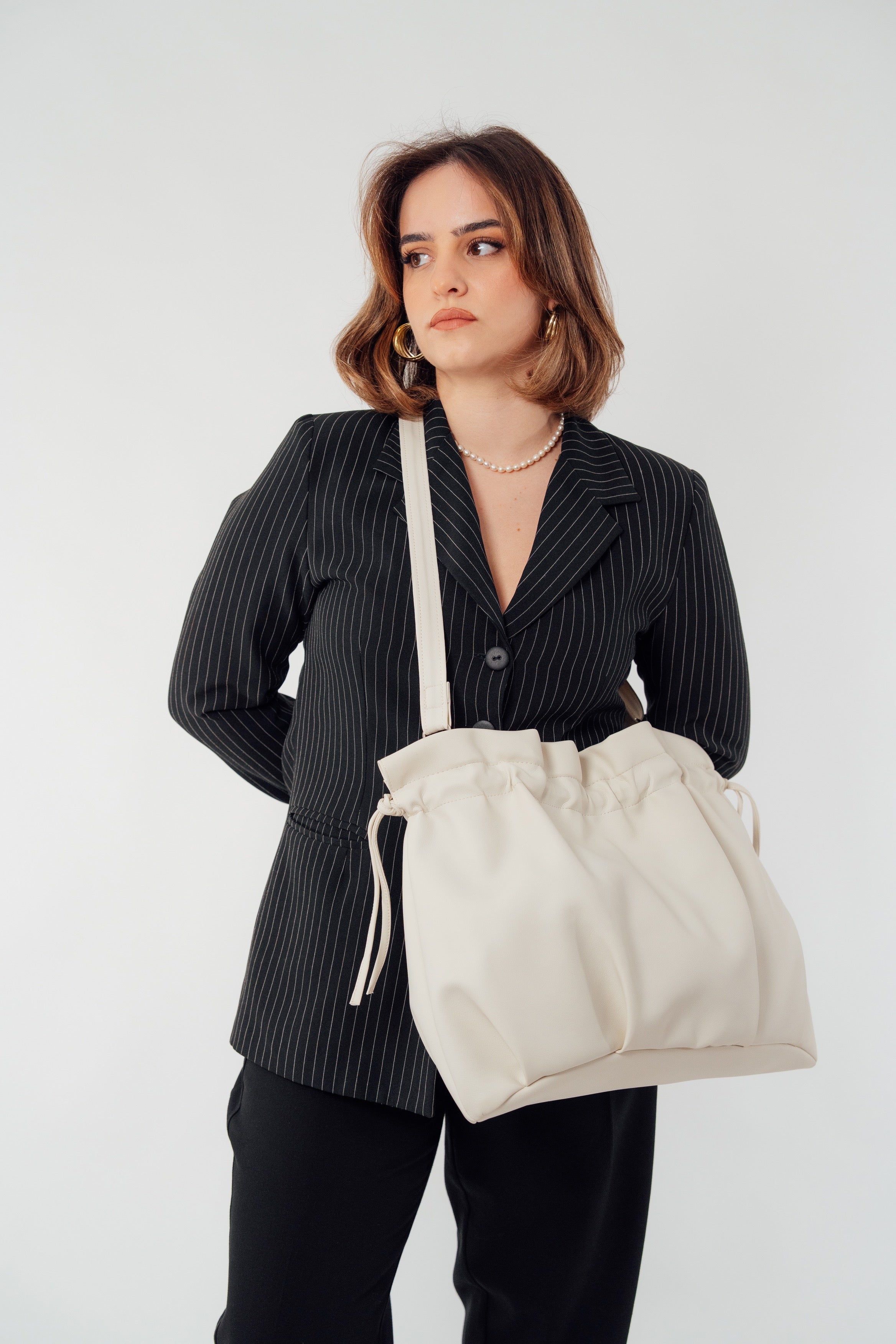 Nora Shoulder & Crossbody Bag – Off white