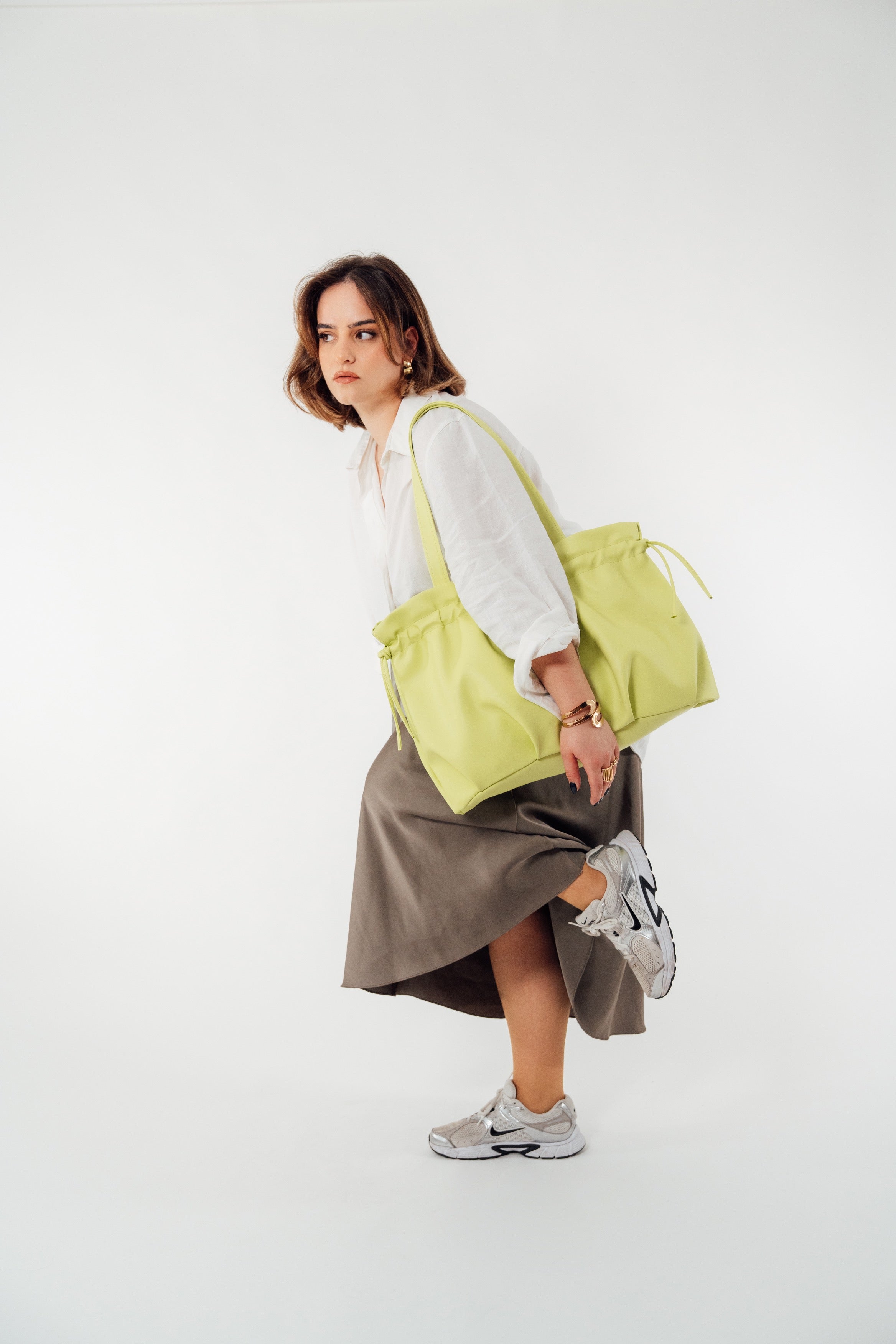 Nora Shoulder & Crossbody Bag – Lime