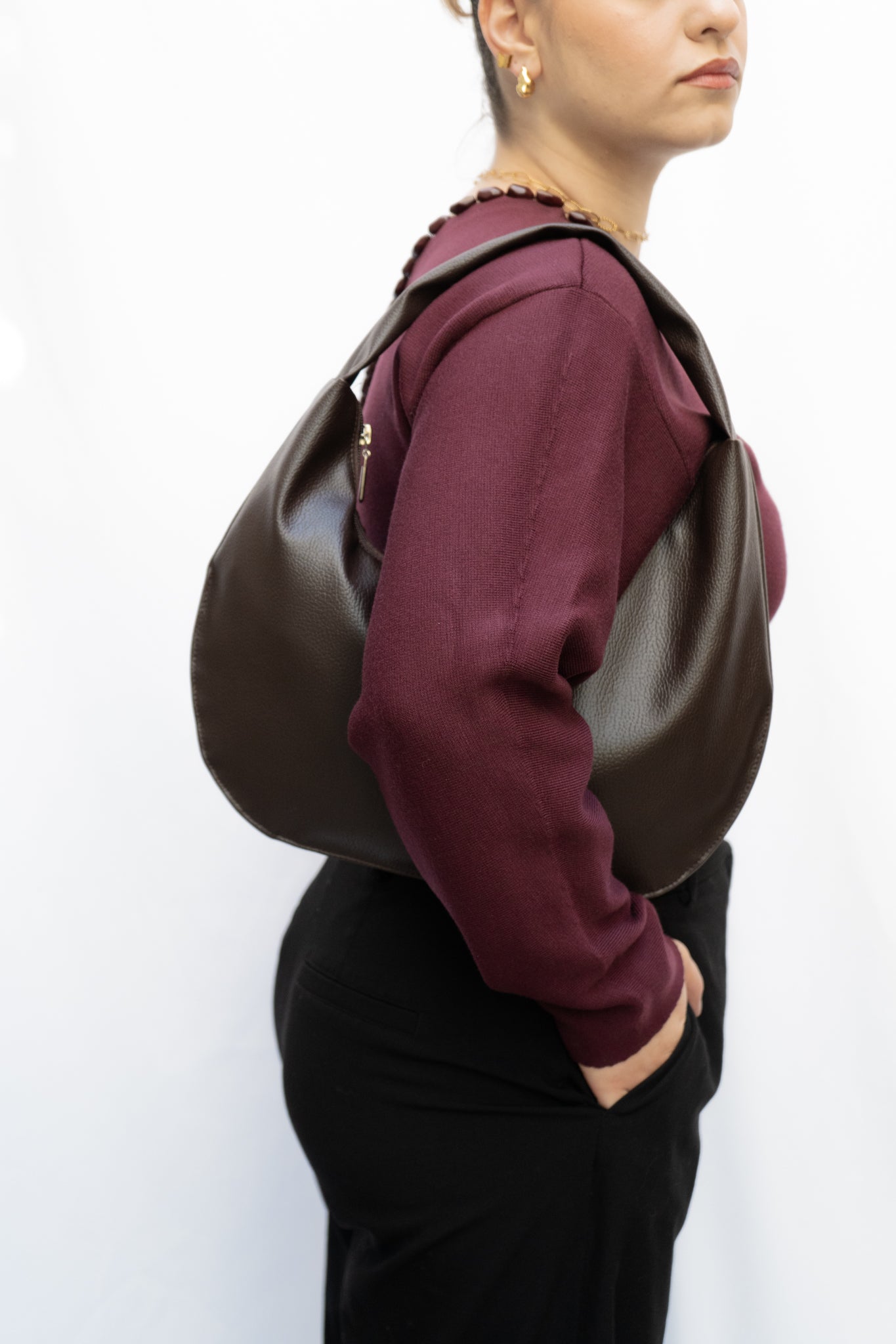 Moon shoulder bag