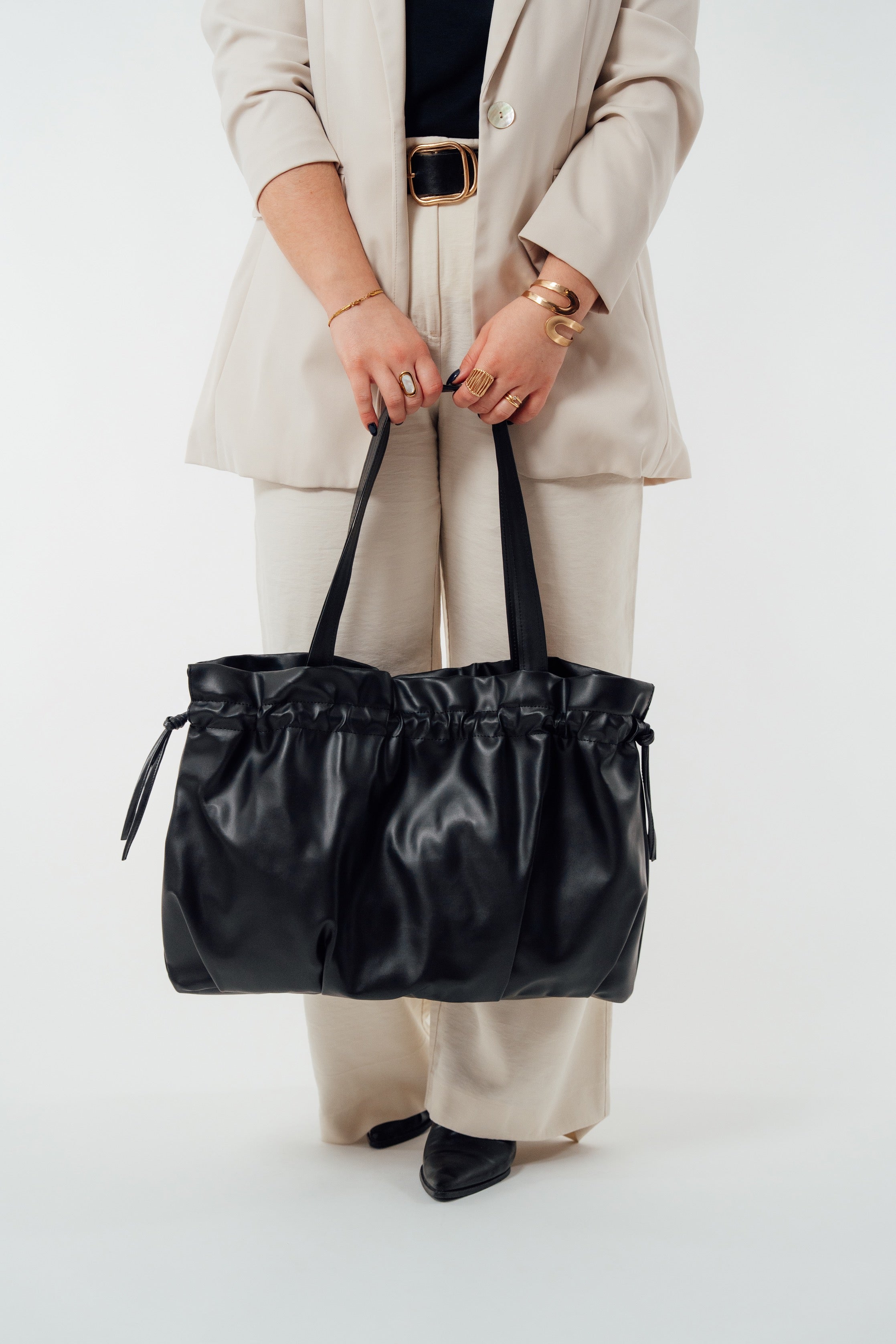 Nora Shoulder & Crossbody Bag – Black