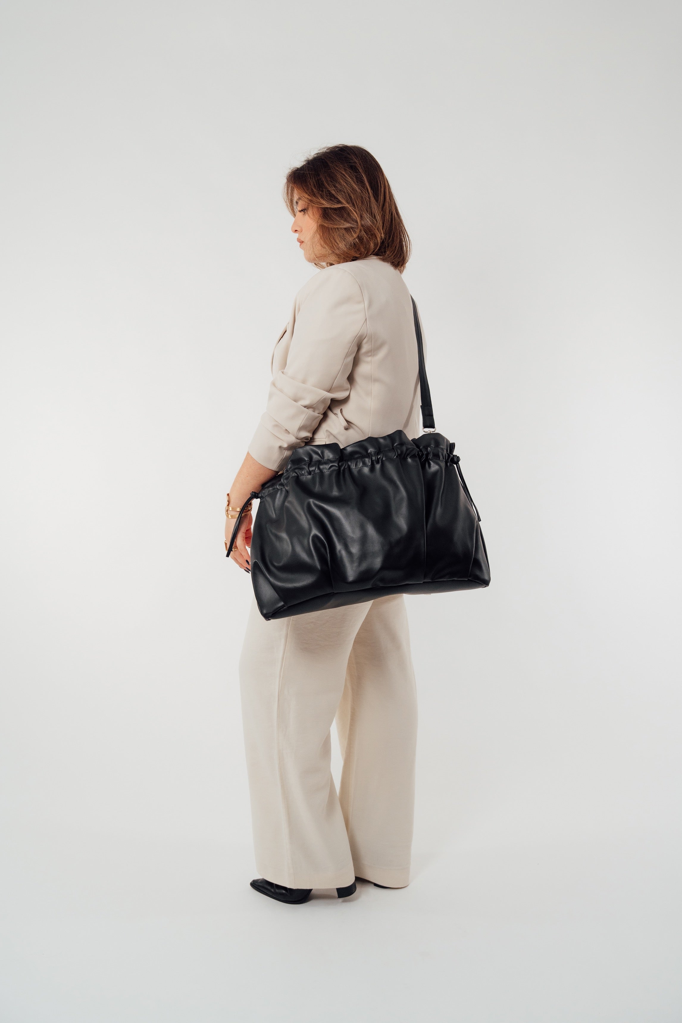 Nora Shoulder & Crossbody Bag – Black