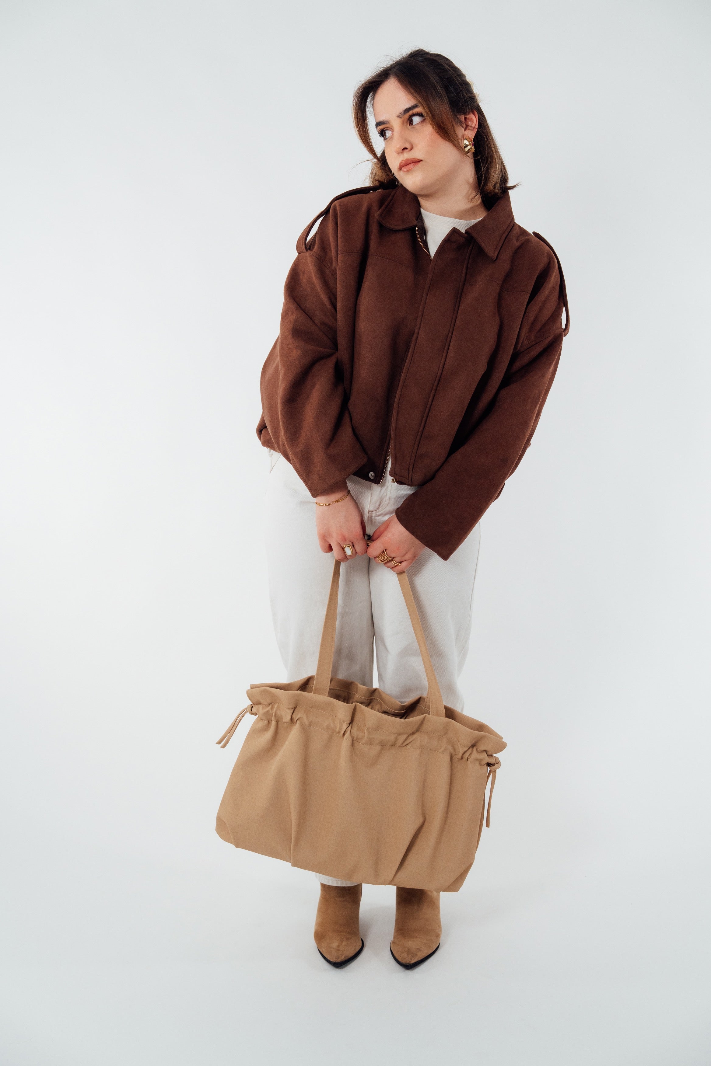 Nora Shoulder & Crossbody Bag – Beige