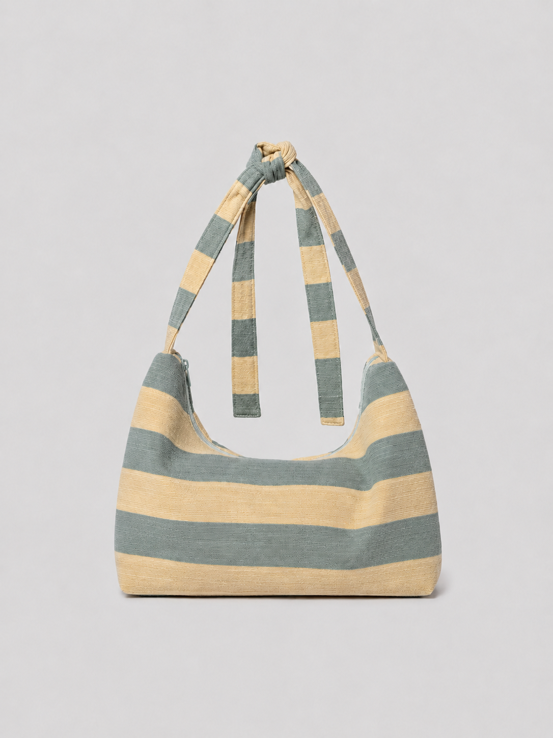 Sage Shoulder & Crossbody Bag – Green Stripe