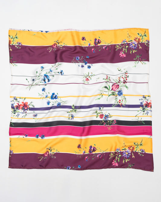 Lenço quadrado estampado floral