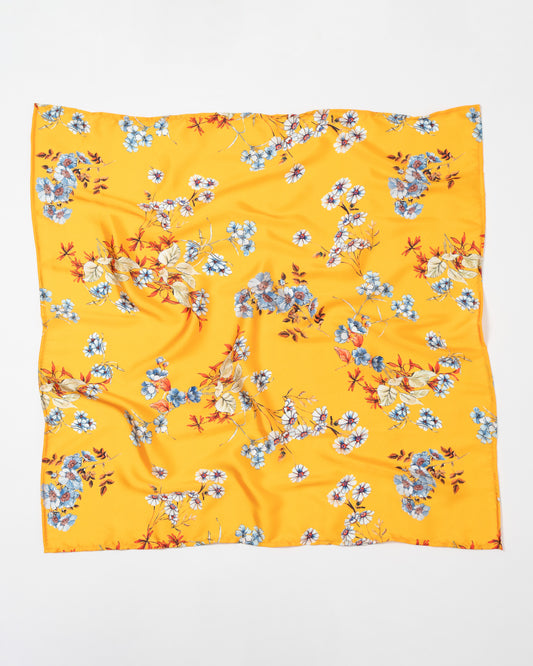 Lenço quadrado estampado floral