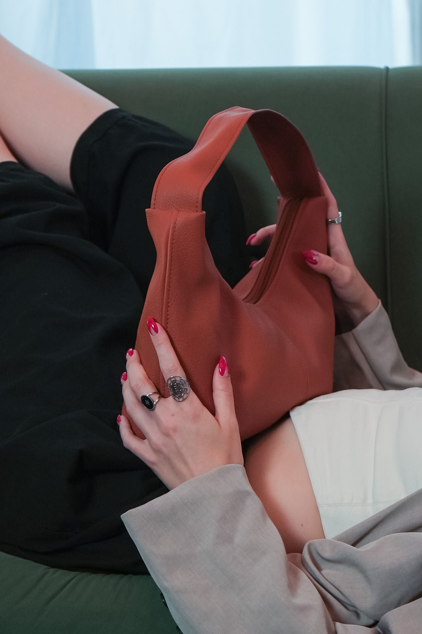 Sage Shoulder Bag Cognac Brown