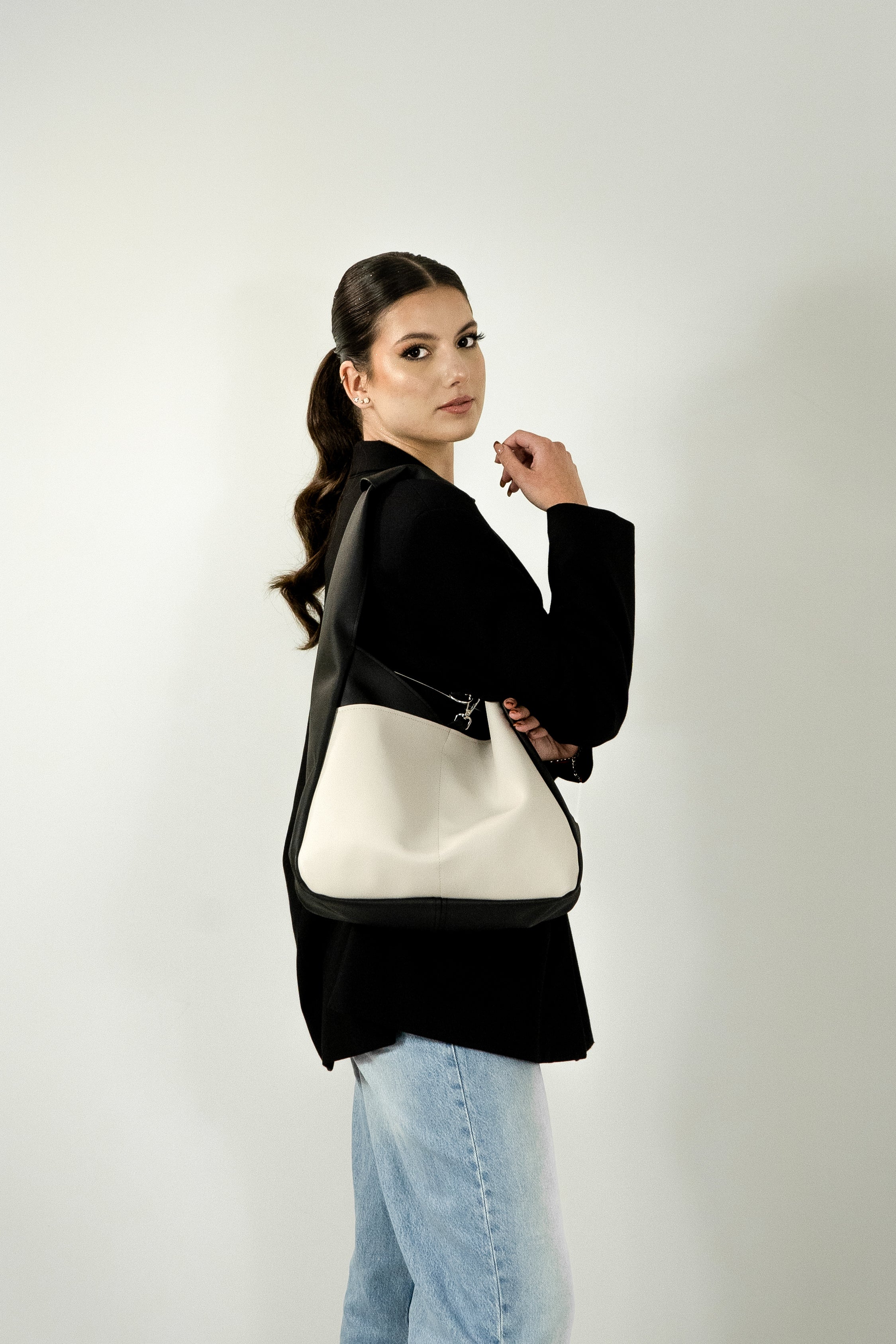 Bolsa hobo bicolor