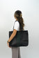 Two-tone black and green shopper