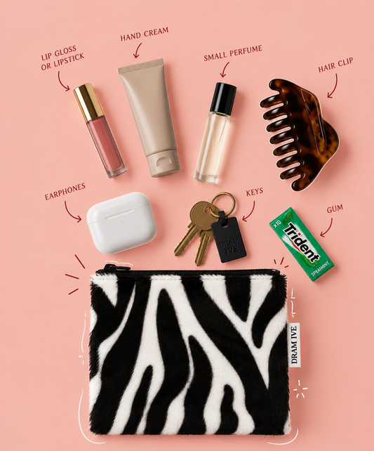 Medium Flat Necessaire - Black & White